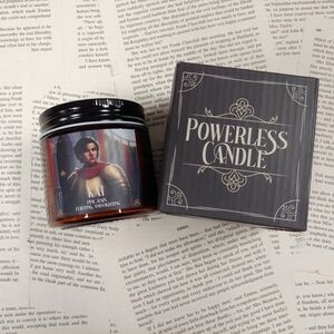 Powerless By Lauren Roberts Inspired Candle From the Bookish Box